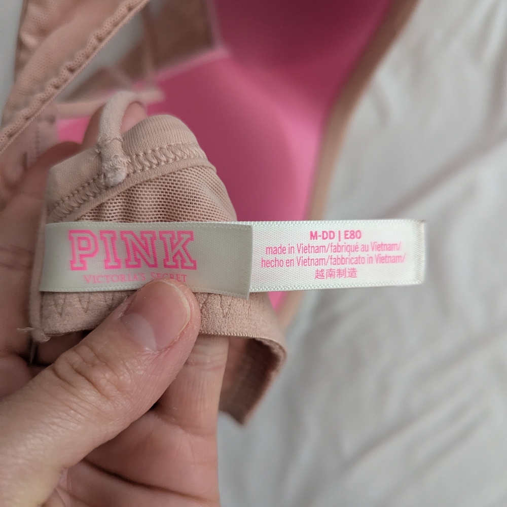 Pink Victoria Secret Rhinestone Bra - Picture 4 of 7